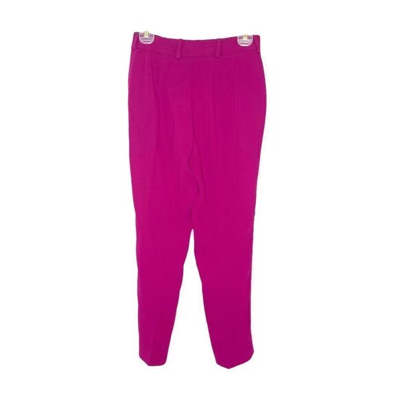 Diane von Furstenberg Women’s Jacques Cady Crepe Pants Sz 0 Fuchsia - Picture 7 of 9